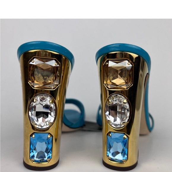 Dolce & Gabbana Jewel Gem Embellished Patent Sandals never been worn - Picture 3 of 8